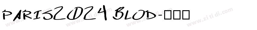 paris2024 Blod字体转换
